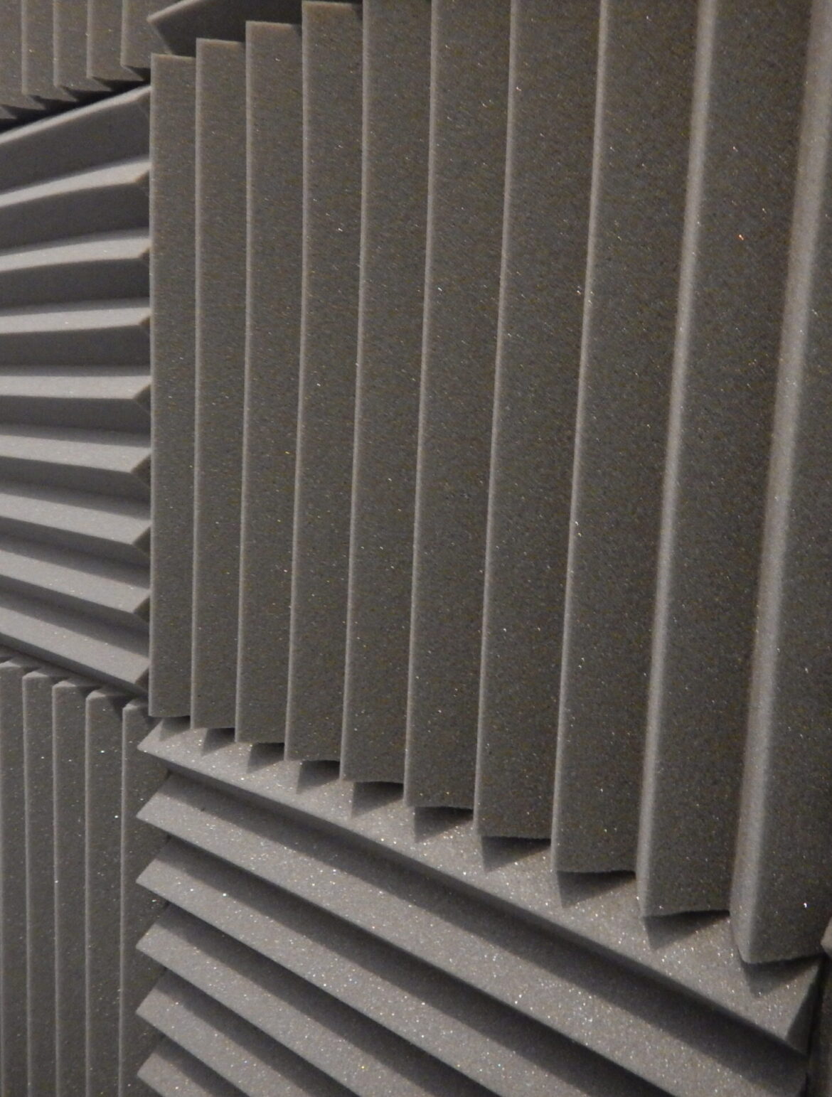 Acoustical foam or tiles for sound dampening. Music room. Soundproof room.